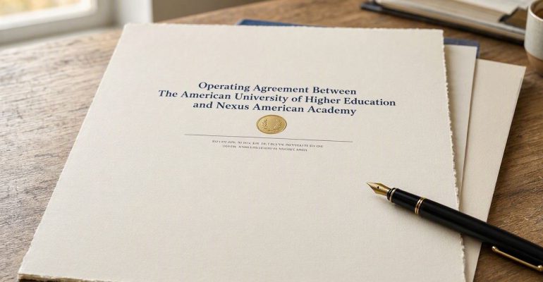 aunv & nexus american academy egypt | academic agreement