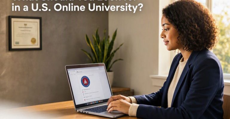 what should you look for in a u.s. online university?